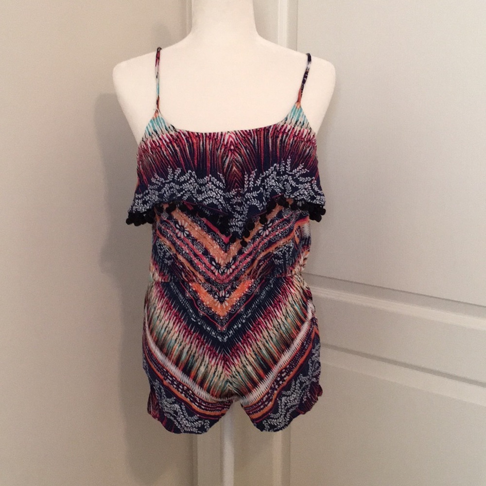 Jolt Pom Pom Trim Romper